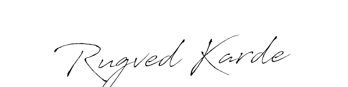 Design your own signature with our free online signature maker. With this signature software, you can create a handwritten (Antro_Vectra) signature for name Rugved Karde. Rugved Karde signature style 6 images and pictures png