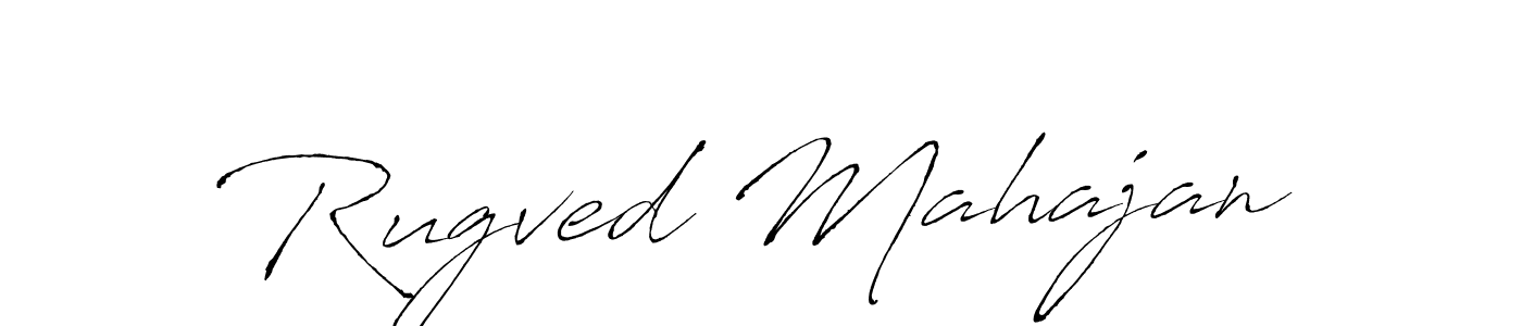 Create a beautiful signature design for name Rugved Mahajan. With this signature (Antro_Vectra) fonts, you can make a handwritten signature for free. Rugved Mahajan signature style 6 images and pictures png