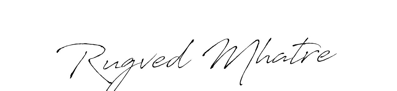 Rugved Mhatre stylish signature style. Best Handwritten Sign (Antro_Vectra) for my name. Handwritten Signature Collection Ideas for my name Rugved Mhatre. Rugved Mhatre signature style 6 images and pictures png