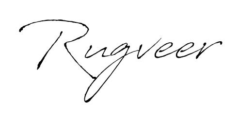 Discover the perfect balance of readability and style for Rugveer with Antro_Vectra font. Create your dream signature today. Rugveer signature style 6 images and pictures png