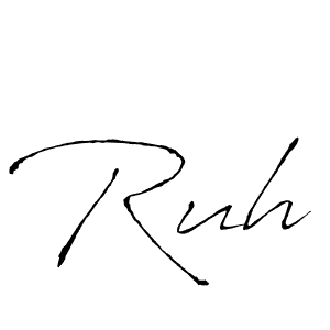 Ruh stylish signature style. Best Handwritten Sign (Antro_Vectra) for my name. Handwritten Signature Collection Ideas for my name Ruh. Ruh signature style 6 images and pictures png