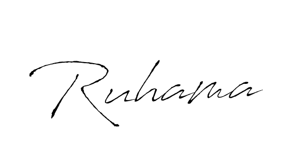 Make a beautiful signature design for name Ruhama. With this signature (Antro_Vectra) style, you can create a handwritten signature for free. Ruhama signature style 6 images and pictures png