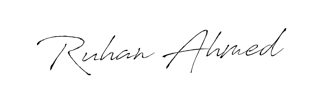 Design your own signature with our free online signature maker. With this signature software, you can create a handwritten (Antro_Vectra) signature for name Ruhan Ahmed. Ruhan Ahmed signature style 6 images and pictures png