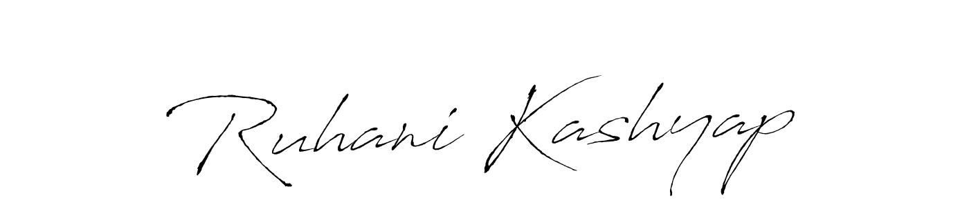Design your own signature with our free online signature maker. With this signature software, you can create a handwritten (Antro_Vectra) signature for name Ruhani Kashyap. Ruhani Kashyap signature style 6 images and pictures png
