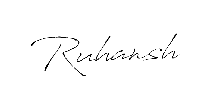 Ruhansh stylish signature style. Best Handwritten Sign (Antro_Vectra) for my name. Handwritten Signature Collection Ideas for my name Ruhansh. Ruhansh signature style 6 images and pictures png