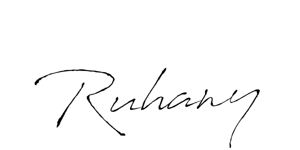 Use a signature maker to create a handwritten signature online. With this signature software, you can design (Antro_Vectra) your own signature for name Ruhany. Ruhany signature style 6 images and pictures png