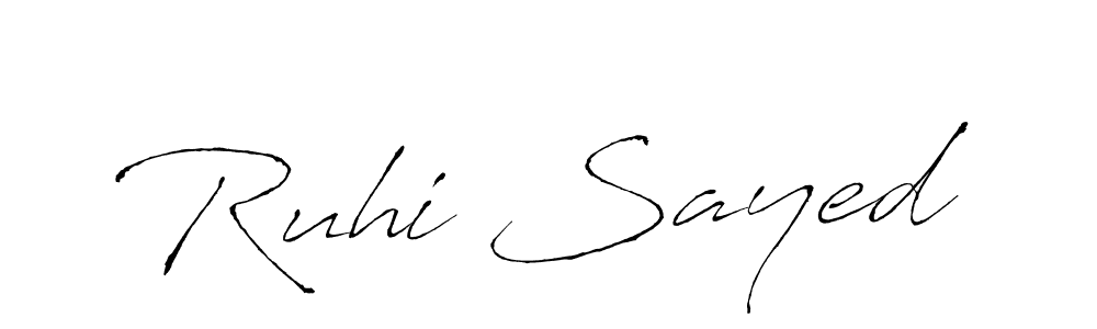 Create a beautiful signature design for name Ruhi Sayed. With this signature (Antro_Vectra) fonts, you can make a handwritten signature for free. Ruhi Sayed signature style 6 images and pictures png