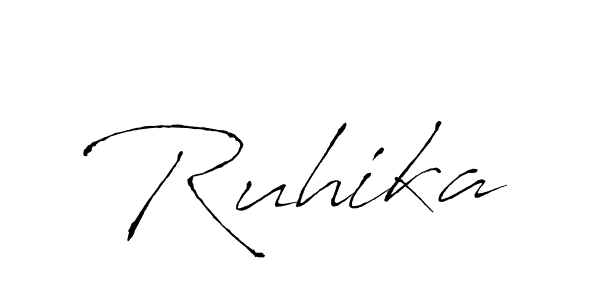 Design your own signature with our free online signature maker. With this signature software, you can create a handwritten (Antro_Vectra) signature for name Ruhika. Ruhika signature style 6 images and pictures png