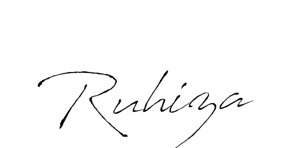 Use a signature maker to create a handwritten signature online. With this signature software, you can design (Antro_Vectra) your own signature for name Ruhiza. Ruhiza signature style 6 images and pictures png
