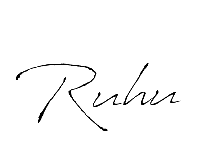 How to make Ruhu name signature. Use Antro_Vectra style for creating short signs online. This is the latest handwritten sign. Ruhu signature style 6 images and pictures png