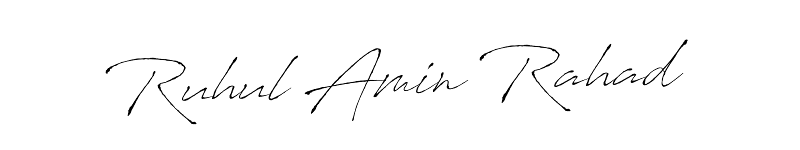 Antro_Vectra is a professional signature style that is perfect for those who want to add a touch of class to their signature. It is also a great choice for those who want to make their signature more unique. Get Ruhul Amin Rahad name to fancy signature for free. Ruhul Amin Rahad signature style 6 images and pictures png