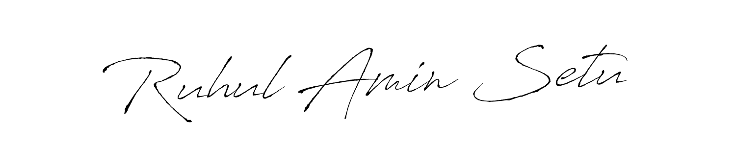 How to make Ruhul Amin Setu signature? Antro_Vectra is a professional autograph style. Create handwritten signature for Ruhul Amin Setu name. Ruhul Amin Setu signature style 6 images and pictures png