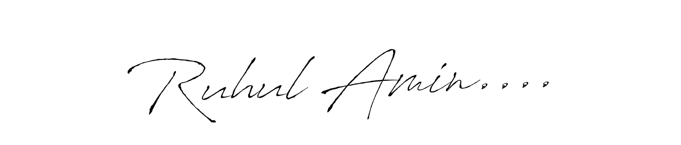 The best way (Antro_Vectra) to make a short signature is to pick only two or three words in your name. The name Ruhul Amin.... include a total of six letters. For converting this name. Ruhul Amin.... signature style 6 images and pictures png