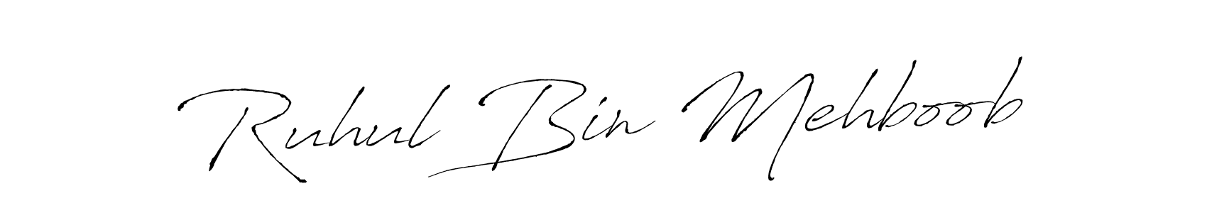 You should practise on your own different ways (Antro_Vectra) to write your name (Ruhul Bin Mehboob) in signature. don't let someone else do it for you. Ruhul Bin Mehboob signature style 6 images and pictures png