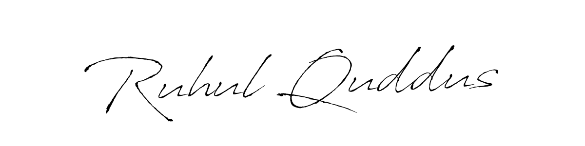 You should practise on your own different ways (Antro_Vectra) to write your name (Ruhul Quddus) in signature. don't let someone else do it for you. Ruhul Quddus signature style 6 images and pictures png