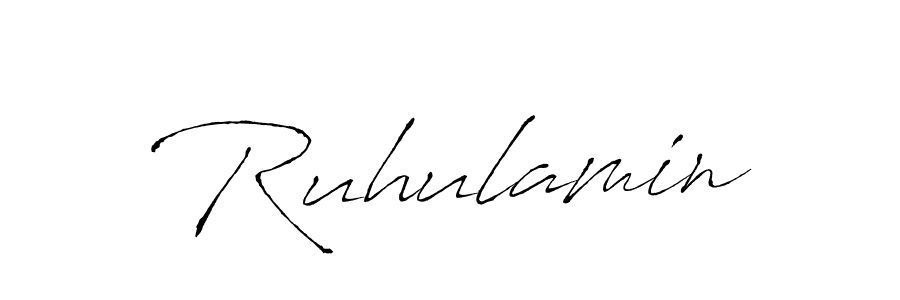 Make a beautiful signature design for name Ruhulamin. With this signature (Antro_Vectra) style, you can create a handwritten signature for free. Ruhulamin signature style 6 images and pictures png