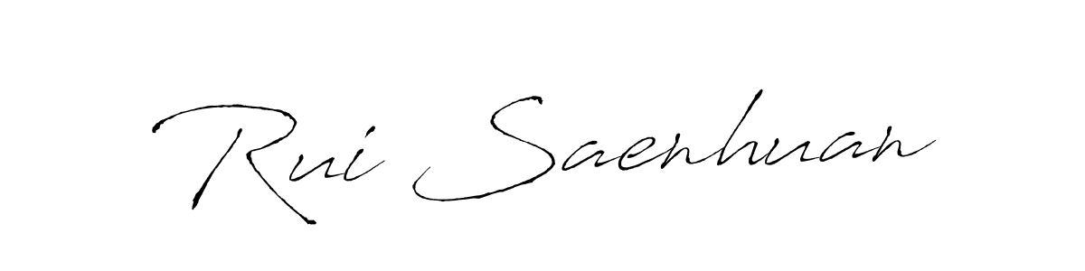 Make a beautiful signature design for name Rui Saenhuan. Use this online signature maker to create a handwritten signature for free. Rui Saenhuan signature style 6 images and pictures png