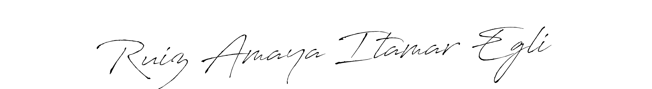 Create a beautiful signature design for name Ruiz Amaya Itamar Egli. With this signature (Antro_Vectra) fonts, you can make a handwritten signature for free. Ruiz Amaya Itamar Egli signature style 6 images and pictures png