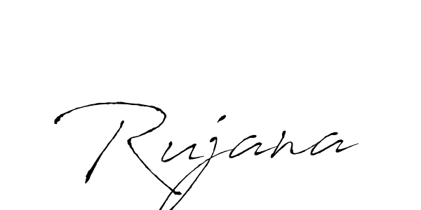 Use a signature maker to create a handwritten signature online. With this signature software, you can design (Antro_Vectra) your own signature for name Rujana. Rujana signature style 6 images and pictures png