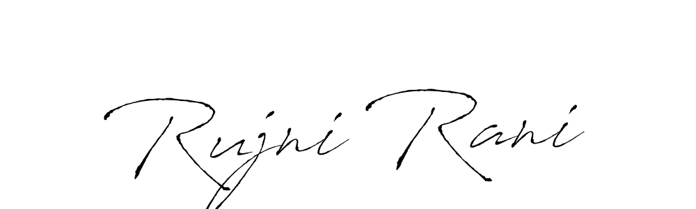 Antro_Vectra is a professional signature style that is perfect for those who want to add a touch of class to their signature. It is also a great choice for those who want to make their signature more unique. Get Rujni Rani name to fancy signature for free. Rujni Rani signature style 6 images and pictures png