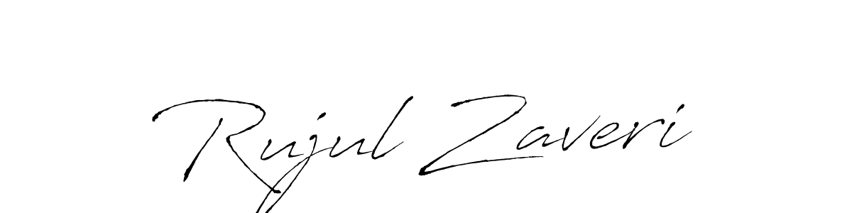 Rujul Zaveri stylish signature style. Best Handwritten Sign (Antro_Vectra) for my name. Handwritten Signature Collection Ideas for my name Rujul Zaveri. Rujul Zaveri signature style 6 images and pictures png