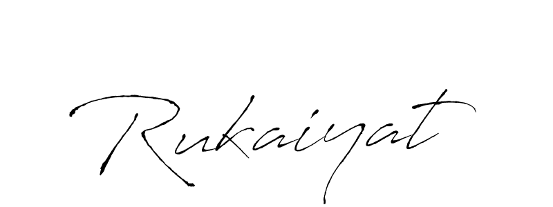Make a beautiful signature design for name Rukaiyat. With this signature (Antro_Vectra) style, you can create a handwritten signature for free. Rukaiyat signature style 6 images and pictures png