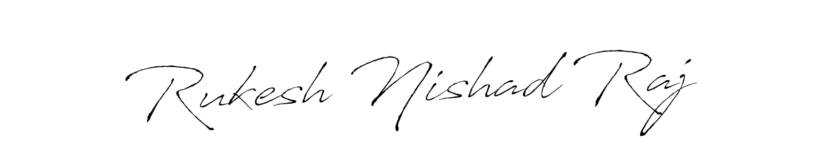 Rukesh Nishad Raj stylish signature style. Best Handwritten Sign (Antro_Vectra) for my name. Handwritten Signature Collection Ideas for my name Rukesh Nishad Raj. Rukesh Nishad Raj signature style 6 images and pictures png