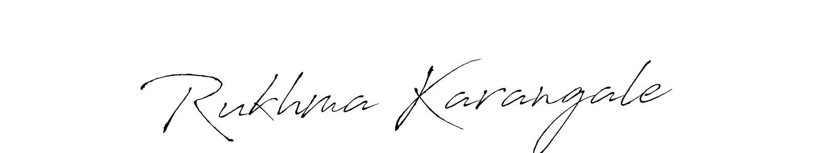 Rukhma Karangale stylish signature style. Best Handwritten Sign (Antro_Vectra) for my name. Handwritten Signature Collection Ideas for my name Rukhma Karangale. Rukhma Karangale signature style 6 images and pictures png