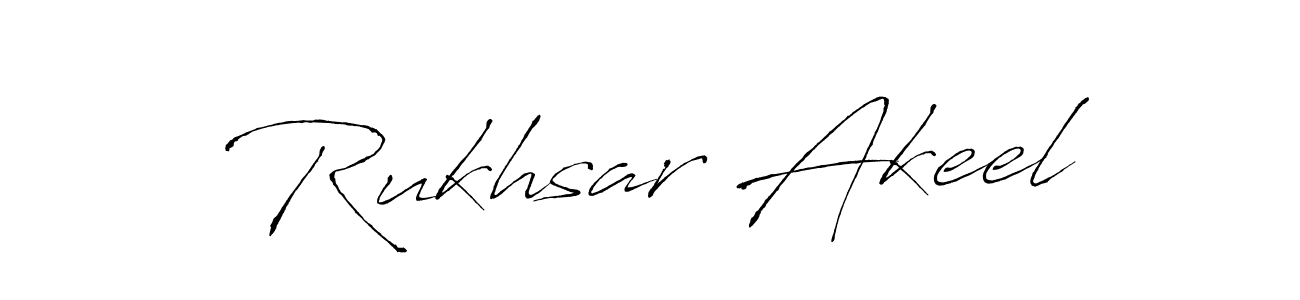 Make a beautiful signature design for name Rukhsar Akeel. With this signature (Antro_Vectra) style, you can create a handwritten signature for free. Rukhsar Akeel signature style 6 images and pictures png