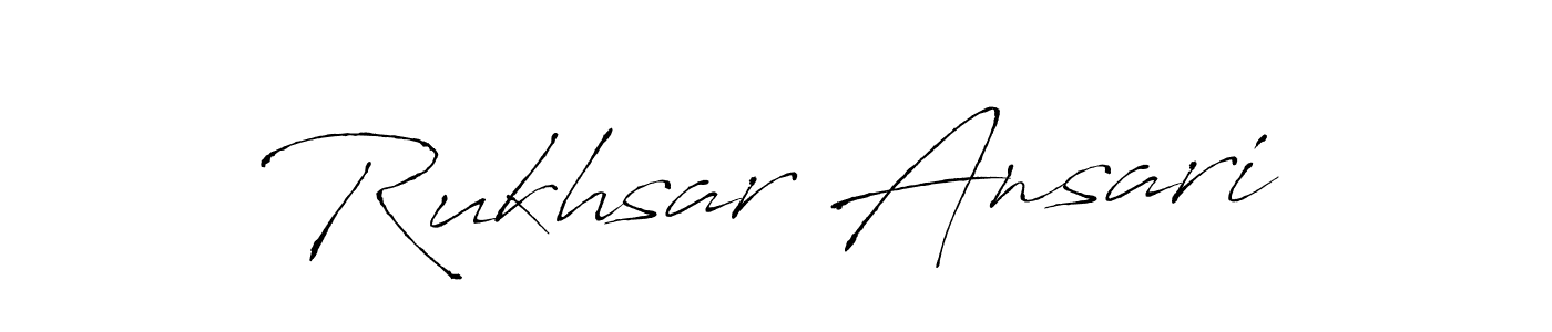 Make a beautiful signature design for name Rukhsar Ansari. With this signature (Antro_Vectra) style, you can create a handwritten signature for free. Rukhsar Ansari signature style 6 images and pictures png