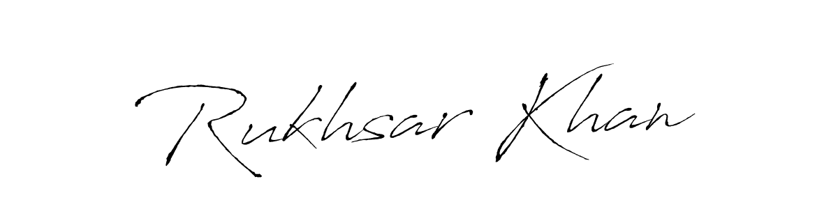 Create a beautiful signature design for name Rukhsar Khan. With this signature (Antro_Vectra) fonts, you can make a handwritten signature for free. Rukhsar Khan signature style 6 images and pictures png