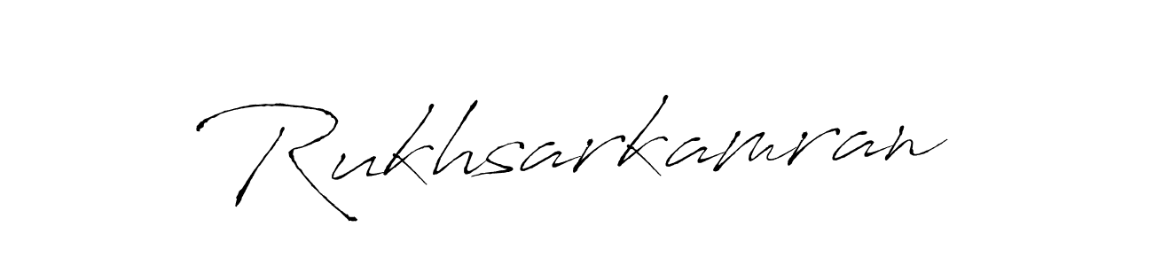 You should practise on your own different ways (Antro_Vectra) to write your name (Rukhsarkamran) in signature. don't let someone else do it for you. Rukhsarkamran signature style 6 images and pictures png