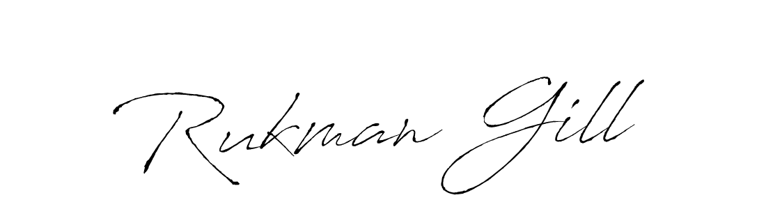 Create a beautiful signature design for name Rukman Gill. With this signature (Antro_Vectra) fonts, you can make a handwritten signature for free. Rukman Gill signature style 6 images and pictures png