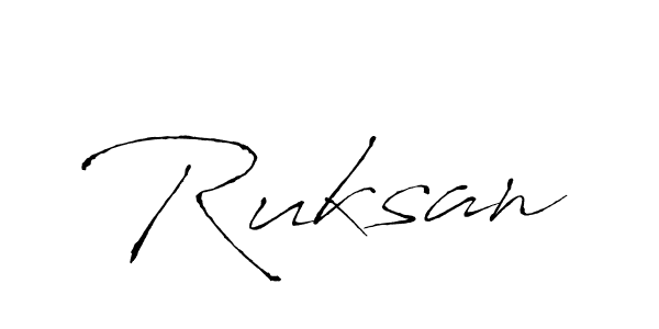 Design your own signature with our free online signature maker. With this signature software, you can create a handwritten (Antro_Vectra) signature for name Ruksan. Ruksan signature style 6 images and pictures png