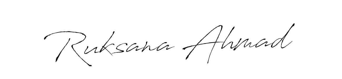 Ruksana Ahmad stylish signature style. Best Handwritten Sign (Antro_Vectra) for my name. Handwritten Signature Collection Ideas for my name Ruksana Ahmad. Ruksana Ahmad signature style 6 images and pictures png