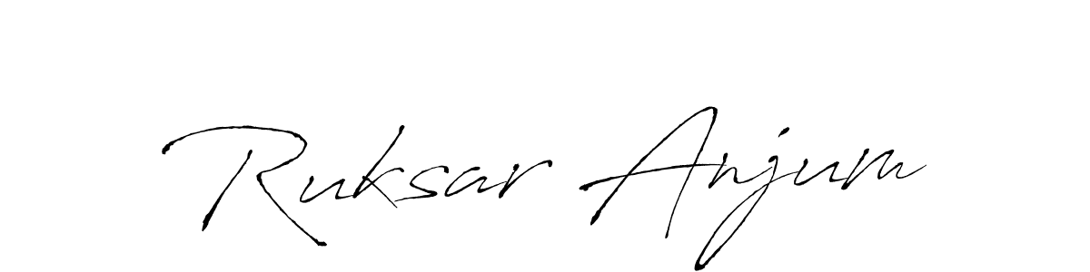 Make a beautiful signature design for name Ruksar Anjum. With this signature (Antro_Vectra) style, you can create a handwritten signature for free. Ruksar Anjum signature style 6 images and pictures png