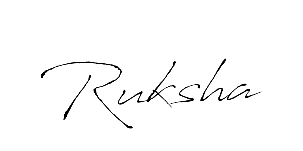 Design your own signature with our free online signature maker. With this signature software, you can create a handwritten (Antro_Vectra) signature for name Ruksha. Ruksha signature style 6 images and pictures png
