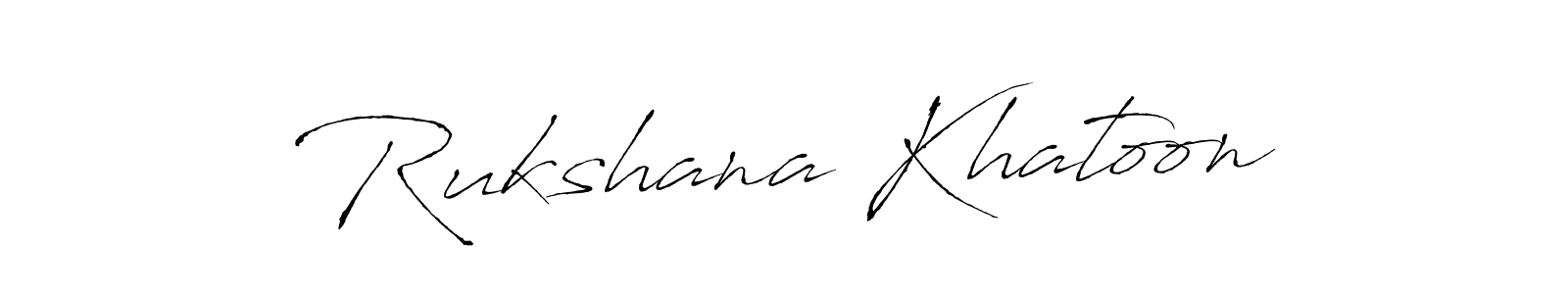 Design your own signature with our free online signature maker. With this signature software, you can create a handwritten (Antro_Vectra) signature for name Rukshana Khatoon. Rukshana Khatoon signature style 6 images and pictures png