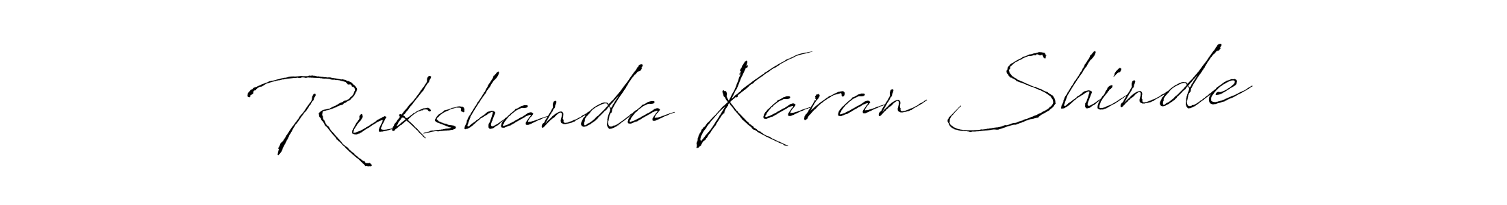 Antro_Vectra is a professional signature style that is perfect for those who want to add a touch of class to their signature. It is also a great choice for those who want to make their signature more unique. Get Rukshanda Karan Shinde name to fancy signature for free. Rukshanda Karan Shinde signature style 6 images and pictures png