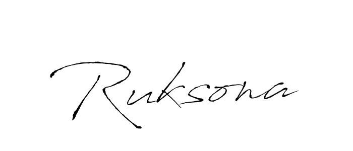 Use a signature maker to create a handwritten signature online. With this signature software, you can design (Antro_Vectra) your own signature for name Ruksona. Ruksona signature style 6 images and pictures png