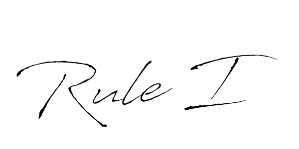 Make a beautiful signature design for name Rule I. With this signature (Antro_Vectra) style, you can create a handwritten signature for free. Rule I signature style 6 images and pictures png