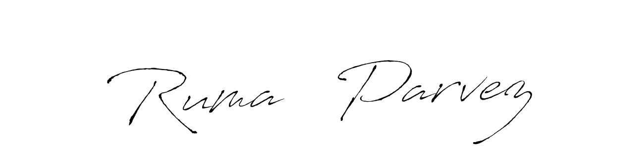 Make a beautiful signature design for name Ruma   Parvez. Use this online signature maker to create a handwritten signature for free. Ruma   Parvez signature style 6 images and pictures png