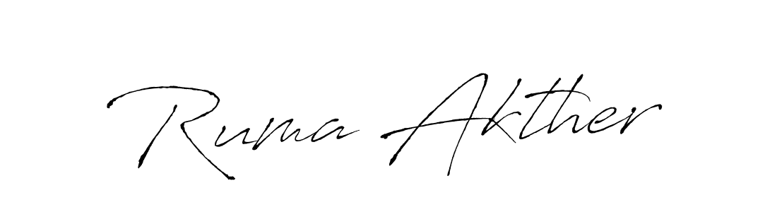 Ruma Akther stylish signature style. Best Handwritten Sign (Antro_Vectra) for my name. Handwritten Signature Collection Ideas for my name Ruma Akther. Ruma Akther signature style 6 images and pictures png