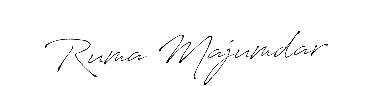Make a beautiful signature design for name Ruma Majumdar. With this signature (Antro_Vectra) style, you can create a handwritten signature for free. Ruma Majumdar signature style 6 images and pictures png