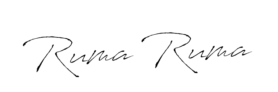 How to make Ruma Ruma name signature. Use Antro_Vectra style for creating short signs online. This is the latest handwritten sign. Ruma Ruma signature style 6 images and pictures png