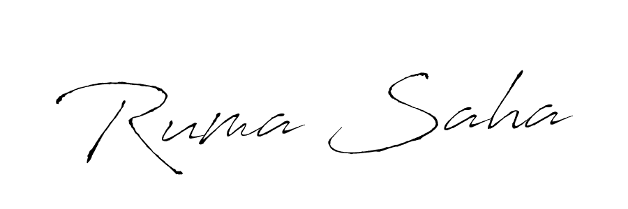 Ruma Saha stylish signature style. Best Handwritten Sign (Antro_Vectra) for my name. Handwritten Signature Collection Ideas for my name Ruma Saha. Ruma Saha signature style 6 images and pictures png