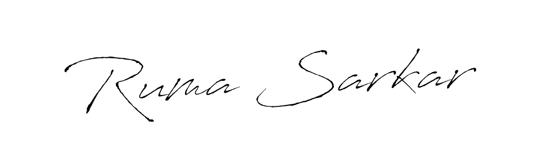 Antro_Vectra is a professional signature style that is perfect for those who want to add a touch of class to their signature. It is also a great choice for those who want to make their signature more unique. Get Ruma Sarkar name to fancy signature for free. Ruma Sarkar signature style 6 images and pictures png