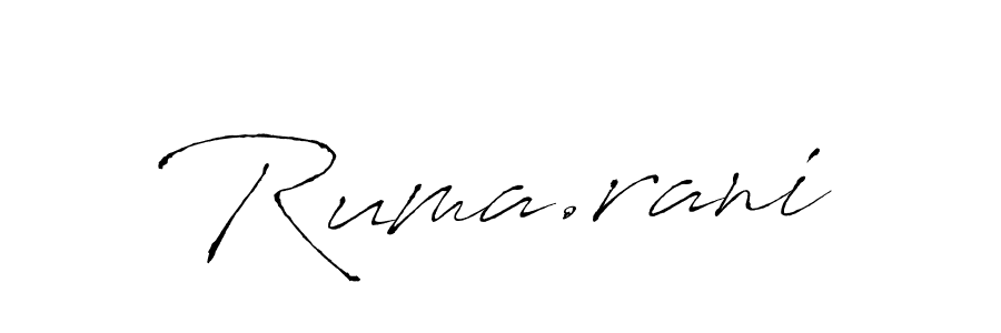 Create a beautiful signature design for name Ruma.rani. With this signature (Antro_Vectra) fonts, you can make a handwritten signature for free. Ruma.rani signature style 6 images and pictures png