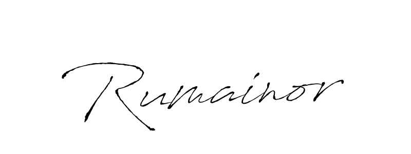 How to make Rumainor name signature. Use Antro_Vectra style for creating short signs online. This is the latest handwritten sign. Rumainor signature style 6 images and pictures png