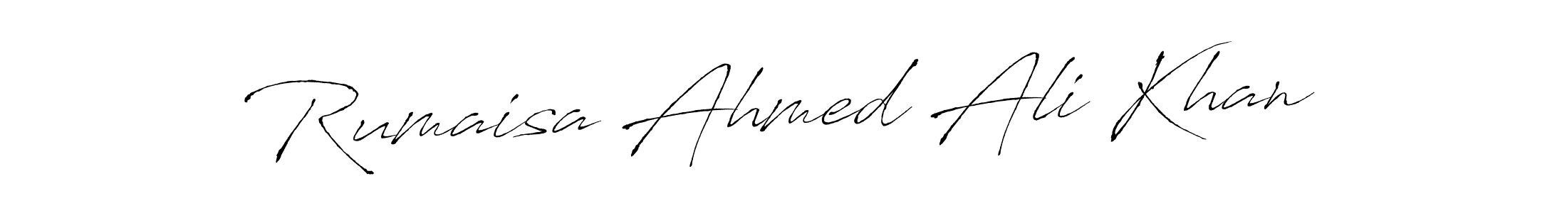 Make a beautiful signature design for name Rumaisa Ahmed Ali Khan. Use this online signature maker to create a handwritten signature for free. Rumaisa Ahmed Ali Khan signature style 6 images and pictures png